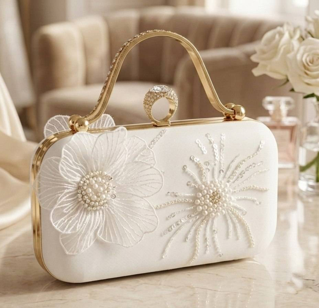 خرید کیف عروس مدل مروارید 