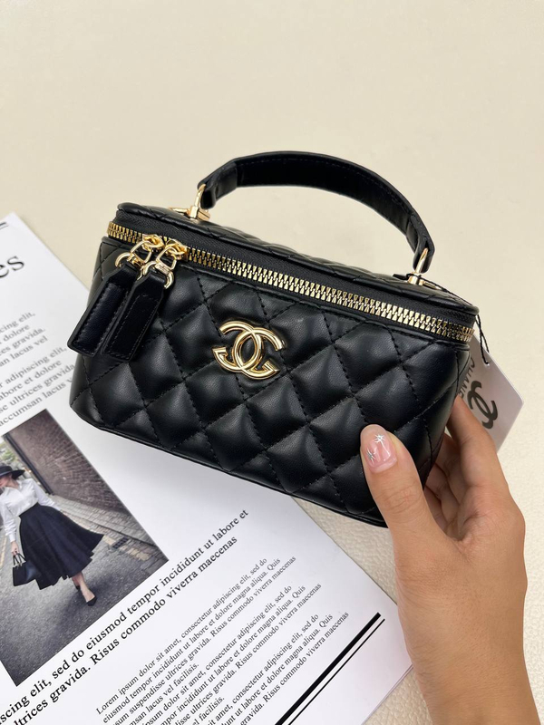 کیف زنانه باکسی دوختی آینه دار شنل  CHANEL کد 1670