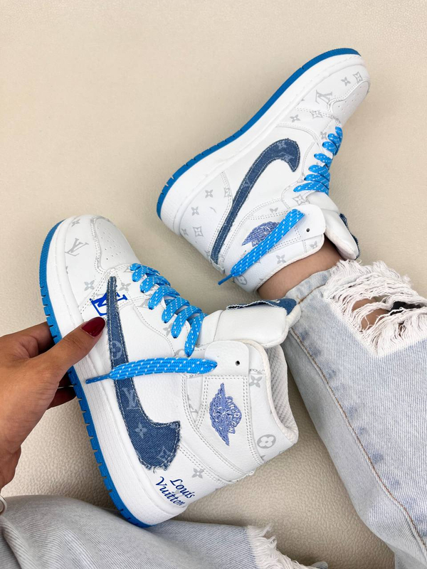کتانی ونس ساقدار زنانه تراویس طرح لوی ویتون NIKE کد 1638