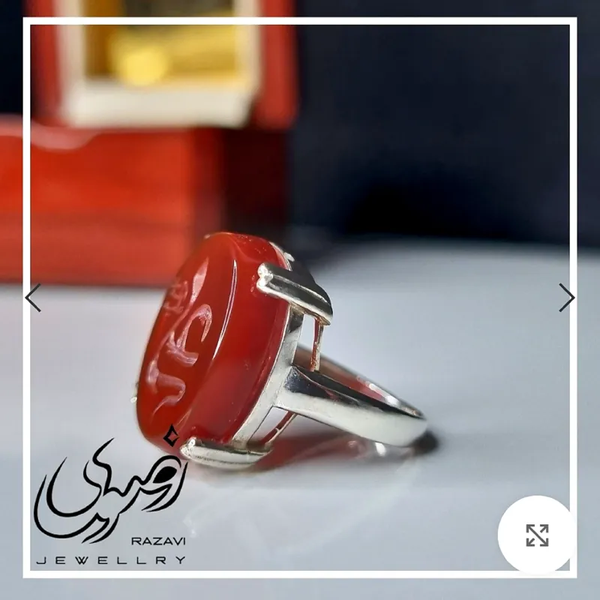 انگشتر نقره زنانه عقیق سرخ دست ساز