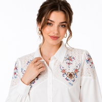 شومیز زنانه گلدوزی وارداتی کد 361