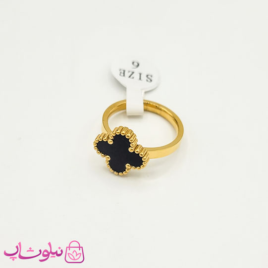 خرید انگشتر دخترانه طرح ونکلیف مشکی