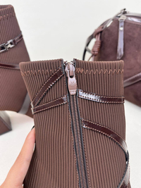 نیم بوت پاشنه دار زنانه کبریتی بغل رکابدار زارا ZARA کد : 1699 دختر طهرونی کد 681