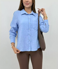 خرید شومیز یقه دار