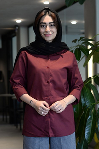 شومیز آلبالویی ( چری ) کد(7116)