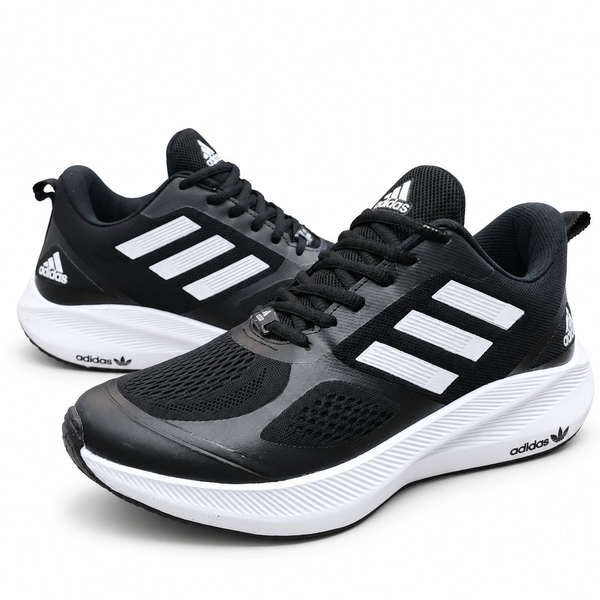 خرید کفش اسپرت و رانینگ مردانه بزرگ‌پا برند آدیداس Adidas مدل شیلد مشکی 