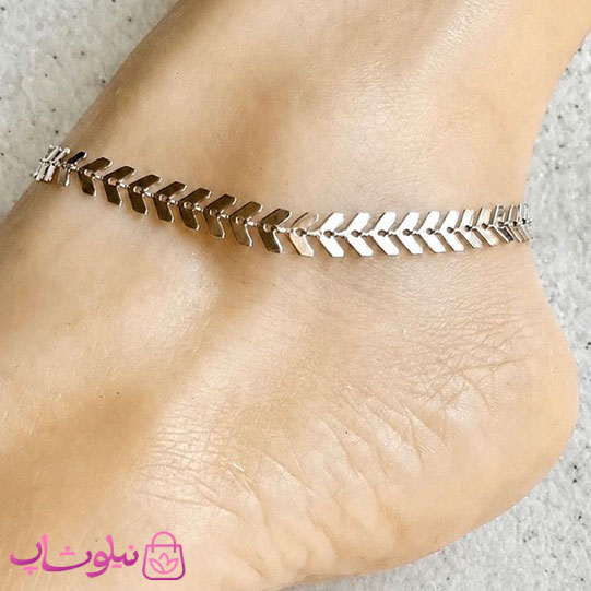 خرید پابند زنانه ysx مدل گندم نقره ای رنگ