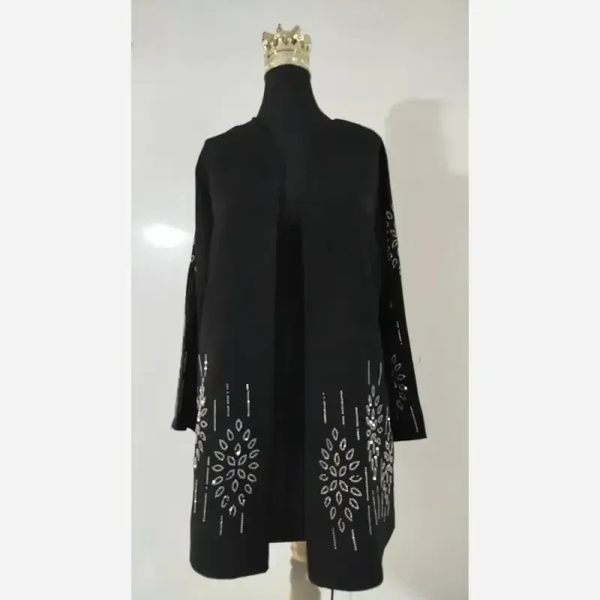 کت مجلسی زنانه مدل آرزو جنس شانتون اندوزی رنگ مشکی