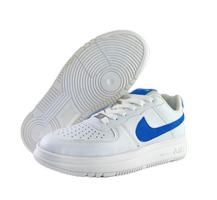 کفش اسپرت زنانه و‌پسرانه برند نایکی مدل ایرفورس nike airforce سفید آبی کد 125