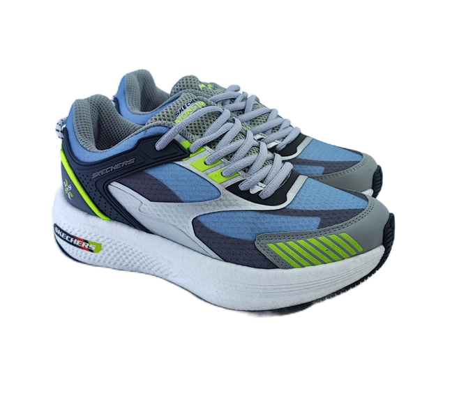 کفش اسپرت و روزمره مردانه برند اسکچرز Skechers مدل مانستر مشکی سبز طوسی