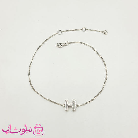 خرید  پابند دخترانه ظریف طرح هرمس نقره ای 