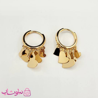 خرید  گوشواره آویزدار حلقه ای زنانه ژوپینگ مدل قلب 