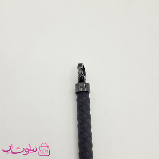 دستبند امگا رابر مشکی با قفل رزگلد کیفیت مستر کد 1400