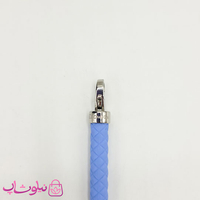 دستبند امگا رابر آبی روشن با قفل نقره ای مردانه زنانه کیفیت مستر کد 1150