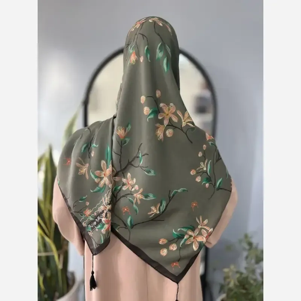 خرید روسری طرحدار سوپرنخ قواره 140 