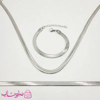 خرید گردنبند/ دستبند/ پابند هرینگبون تخت سیلور ضخامت 6 میل 