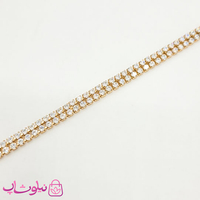 دستبند دخترانه ژوپینگ طرح تنیسی طلایی دولاین کد 4991