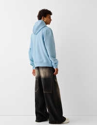 هودی آبی آسمانی Bershka