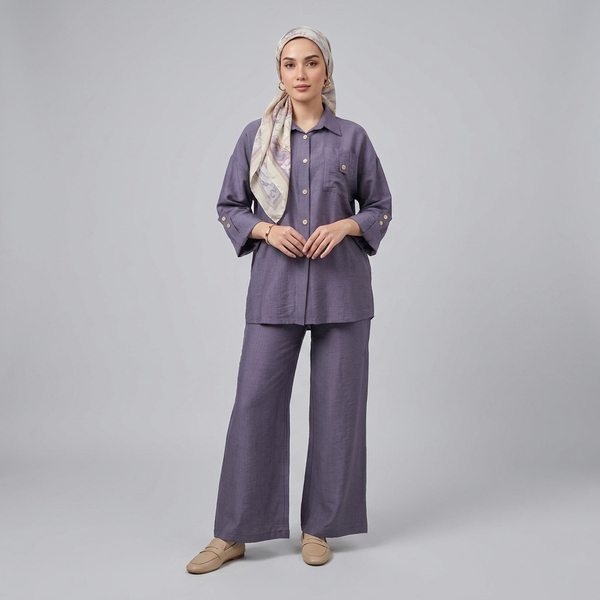 ست مانتو و شلوار زنانه جیب دار بابوس درسا کد 35