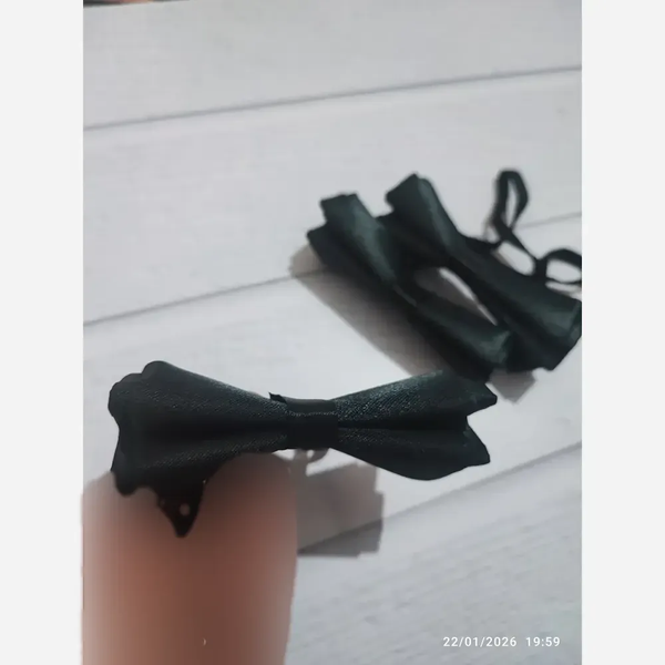 خرید پاپیون مشکی پسرانه مناسب 2 تا 8 سال با پشت کش دار 
