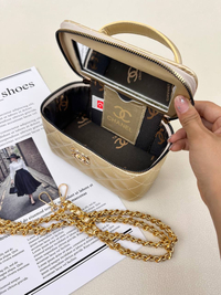 کیف زنانه باکسی دوختی آینه دار شنل  CHANEL کد 1670
