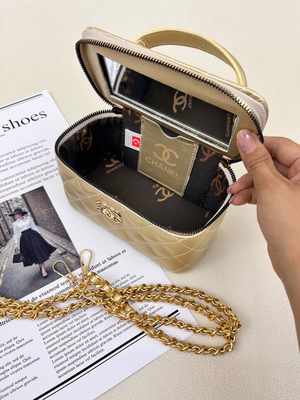 کیف زنانه باکسی دوختی آینه دار شنل  CHANEL کد 1670
