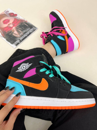 کتونی ونس ساقدار زنانه نایک جردن وان هالویین NIKE JORDAN 1 Halloween کد 912 دختر طهرونی