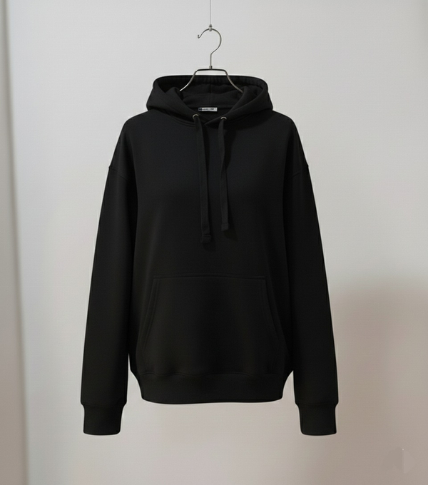 هودی مشکی اوورسایز COTTON HERTIAGE