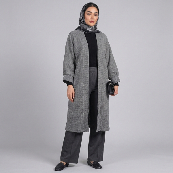 مانتو زنانه موهر بیسکویتی پاییزی کد 85