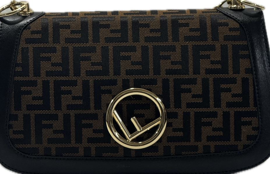 کیف دخترانه مدل هلین طرح FENDI شیک و فانتزی با یراق ثابت