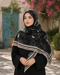 خرید روسری جنگل مه‌آلود جنس مودال وارداتی  قواره ۱۳۵ 