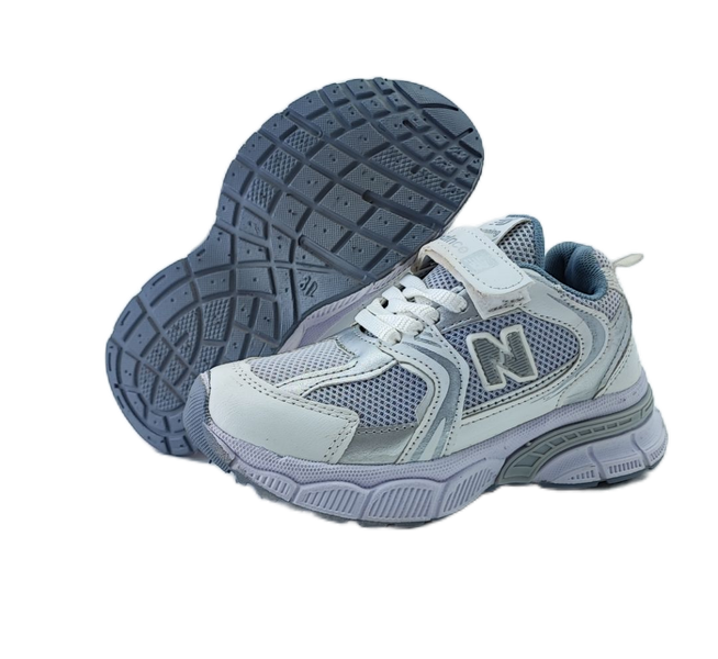 کفش بچگانه برند نیوبالانس ۵۳۰ newbalance سفید طوسی کد 390