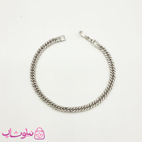 خرید  دستبند زنانه ظریف ژوپینگ طرح کارتیه نقره ای 18 سانت 5 میل 