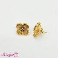 گوشواره میخی زنانه ونکلیف طلایی استیل کد 89