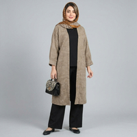 مانتو زنانه موهر بیسکویتی پاییزی کد 85