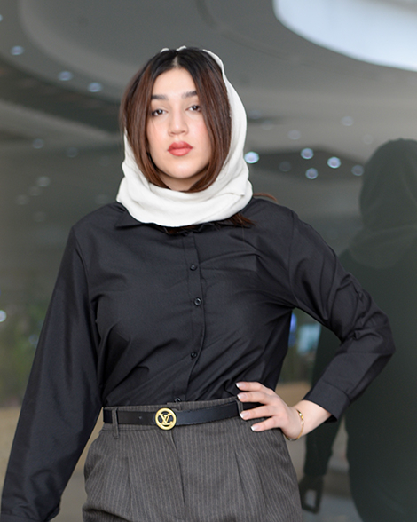 شومیز زنانه بیسیک مشکی (بور نیست) 7178