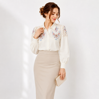 شومیز زنانه گلدوزی وارداتی کد 361