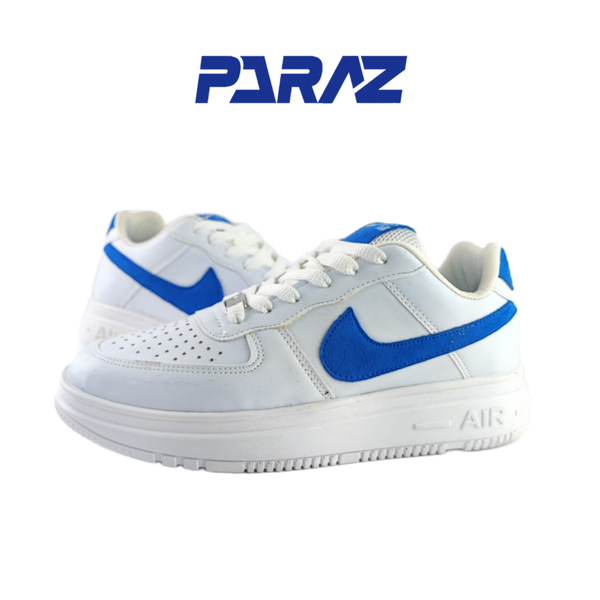 خرید کفش اسپرت زنانه و‌پسرانه برند نایکی مدل ایرفورس nike airforce سفید آبی 