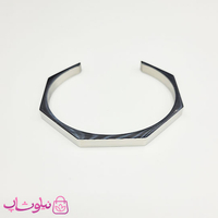 خرید دستبند بنگل مردانه مدل سون نقره ای رنگ