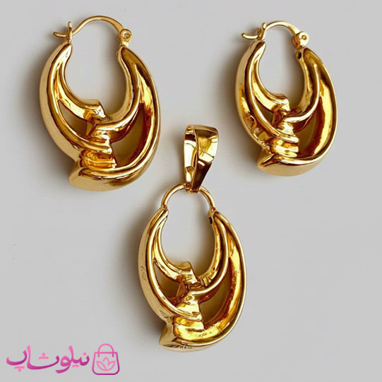 خرید  نیم ست زنانه ژوپینگ طرح گرازیلا (برند طلای ایتالیایی) 