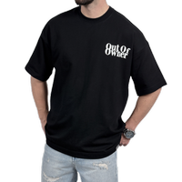تیشرت مردانه مشکی طرح OUT OP OWNER