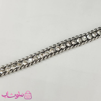 دستبند زنانه ترکیب کارتیه و تنیسی نگین سفید کد ۵۸۰