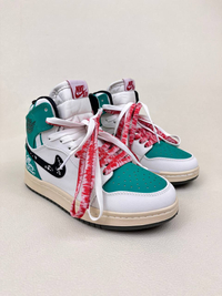 کتونی ساقدار زنانه ایر جردن 1 مدل کریسمس 1 NIKE AIR JORDAN کد 912