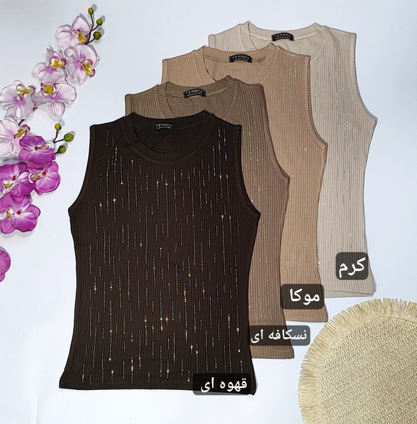 تاپ کراپ کبریتی نگین دار | تاپ کراپ کبریتی نگین دار کد 50373 کد 15283
