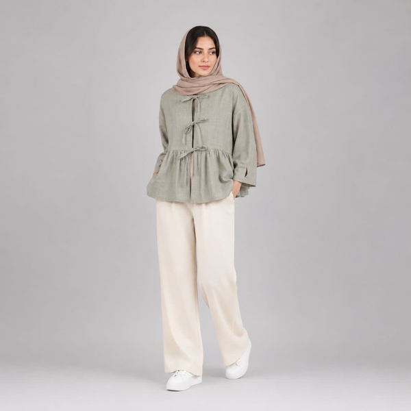 شومیز زنانه عروسکی چین دار آویسا