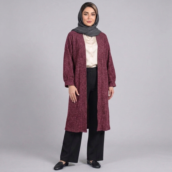 مانتو زنانه موهر بیسکویتی پاییزی کد 85