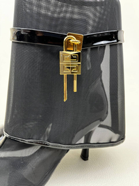 کفش پاشنه دار زنانه صندل جلو باز توری 10 سانتی ژیوانشی GIVENCHY کد 1620