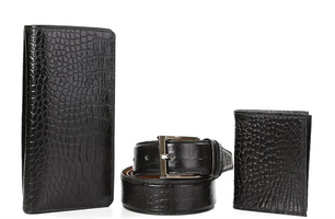 ست مردانه چرم طبیعی/croco12