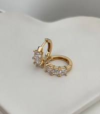 گوشواره حلقه ای نگین تنیسی