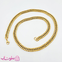 گردنبند مردانه کارتیه استیل طلایی کد 499